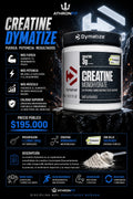Creatina Dymatize Monohydrate Creapure® 500 g | 147 Servicios | Micronizada